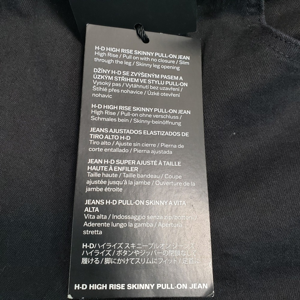 Harley Davidson Womens Skinny Pull On Jeans Black High Rise Size 28 Denim - Picture 3 of 9